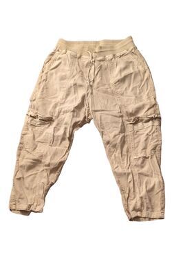 Daily Practice Beige Crop Cargo Pants Size Small